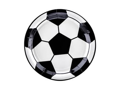 Papierové taniere Futbalová lopta 18cm 6ks